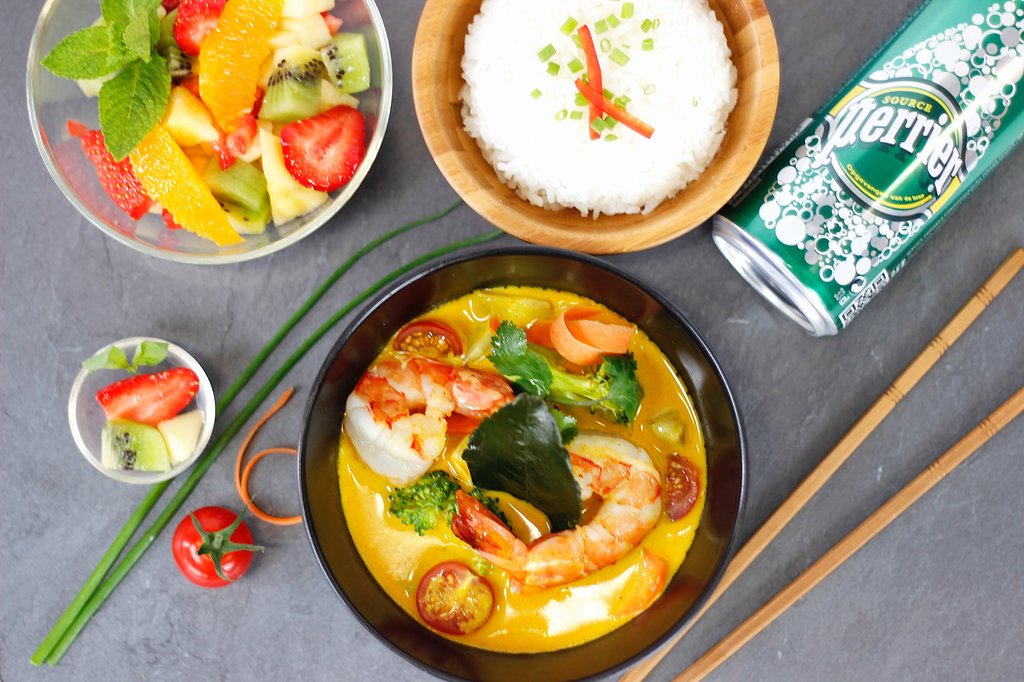 menus crevettes curry