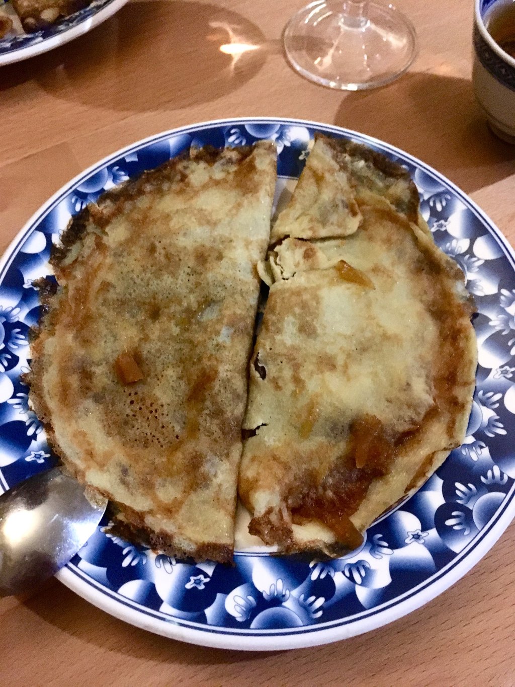 crepes with caramelised