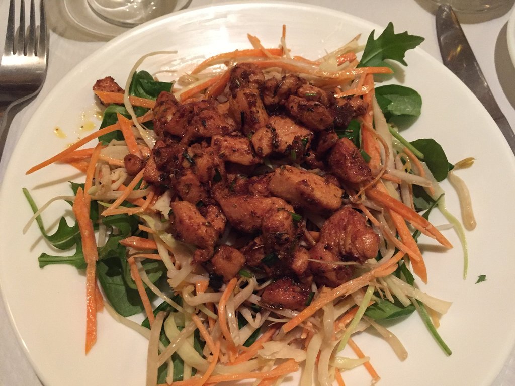 en entree une salade