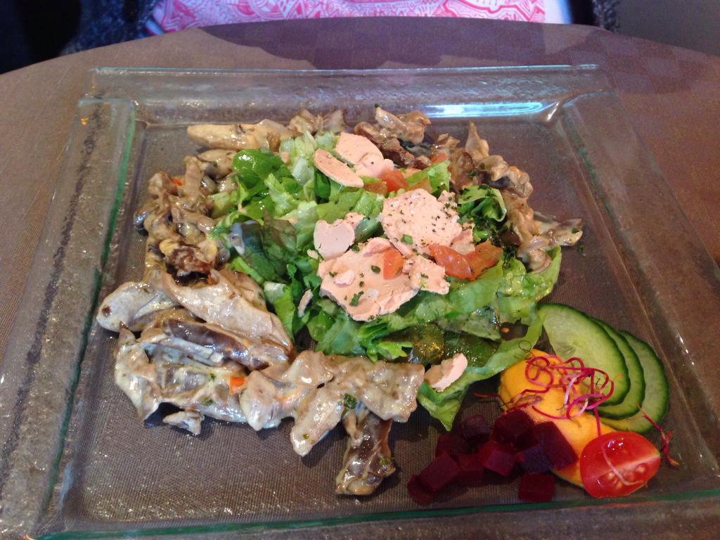 entree salade de pleurotes