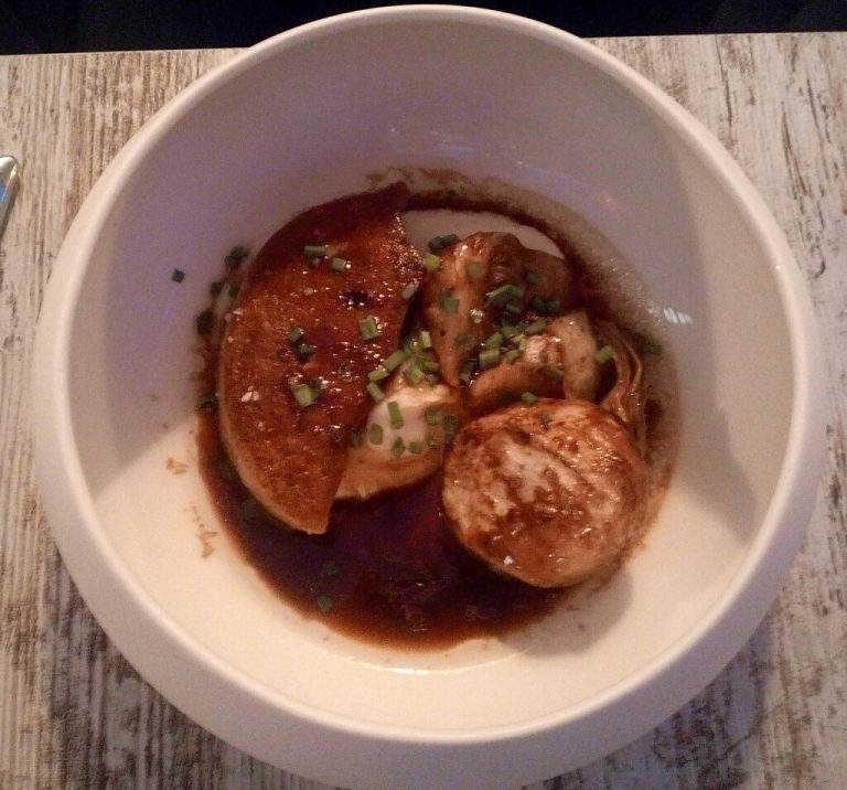 foie gras poele et artichauds 768x716