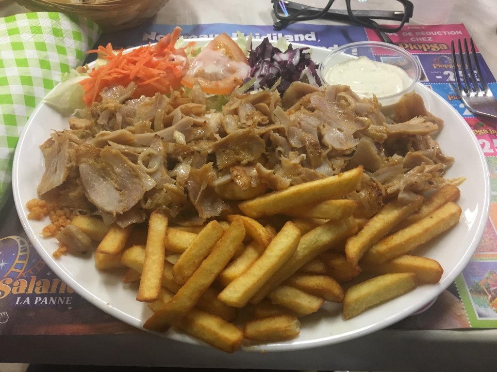 kebab poulet a l assiette