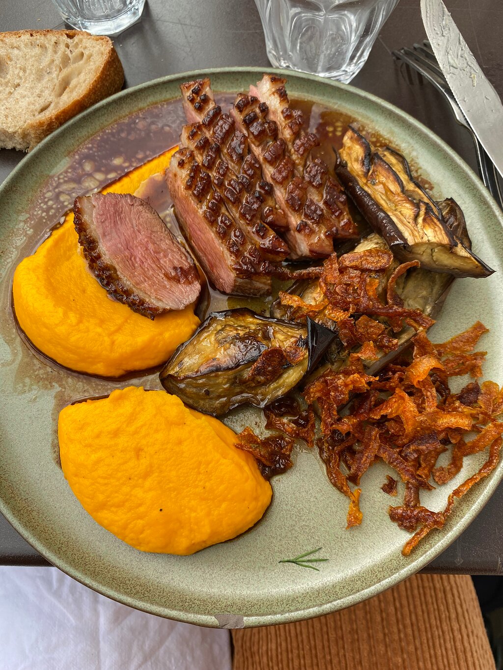 le magret de canard puree