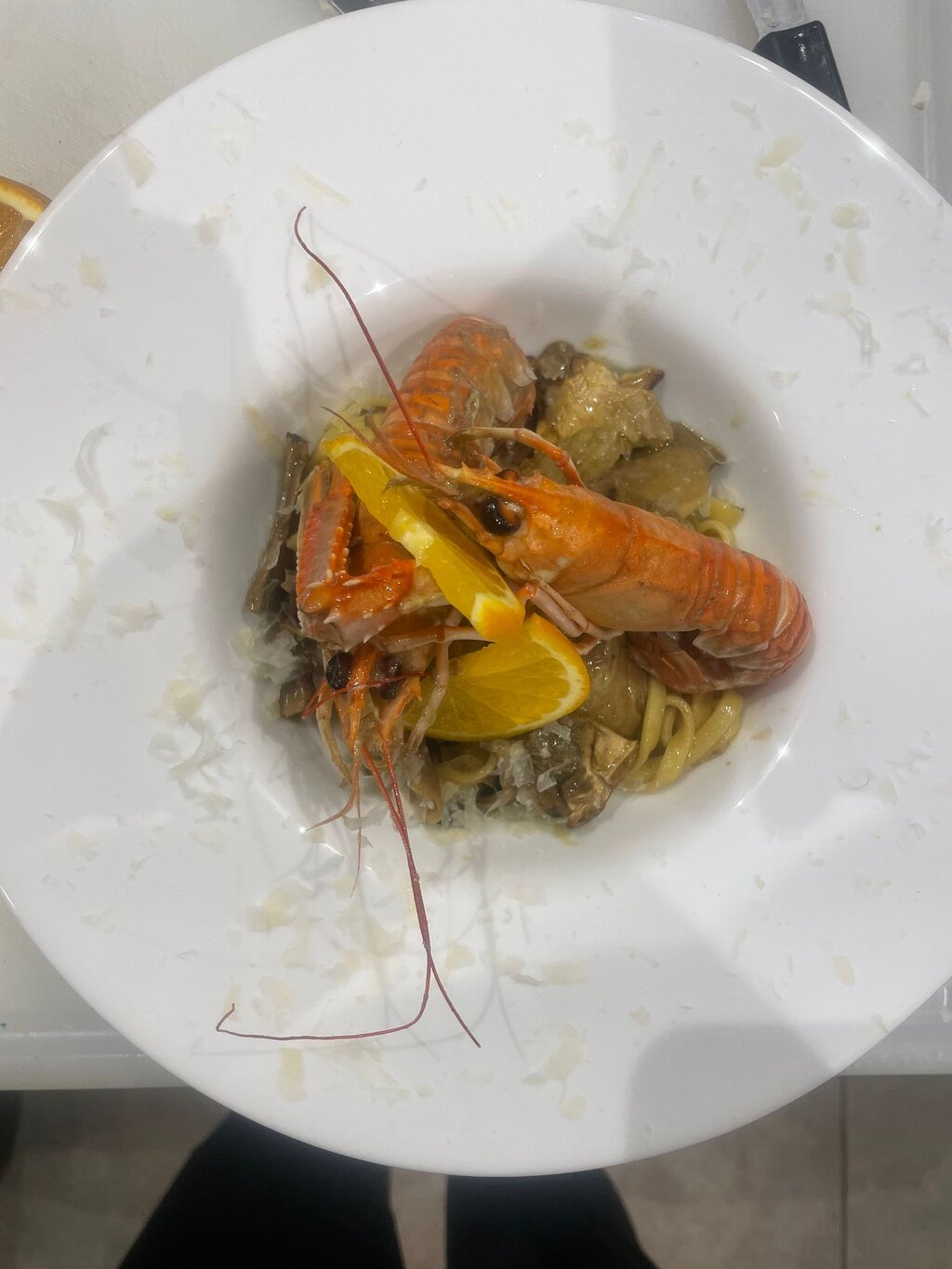 linguine con funghi e