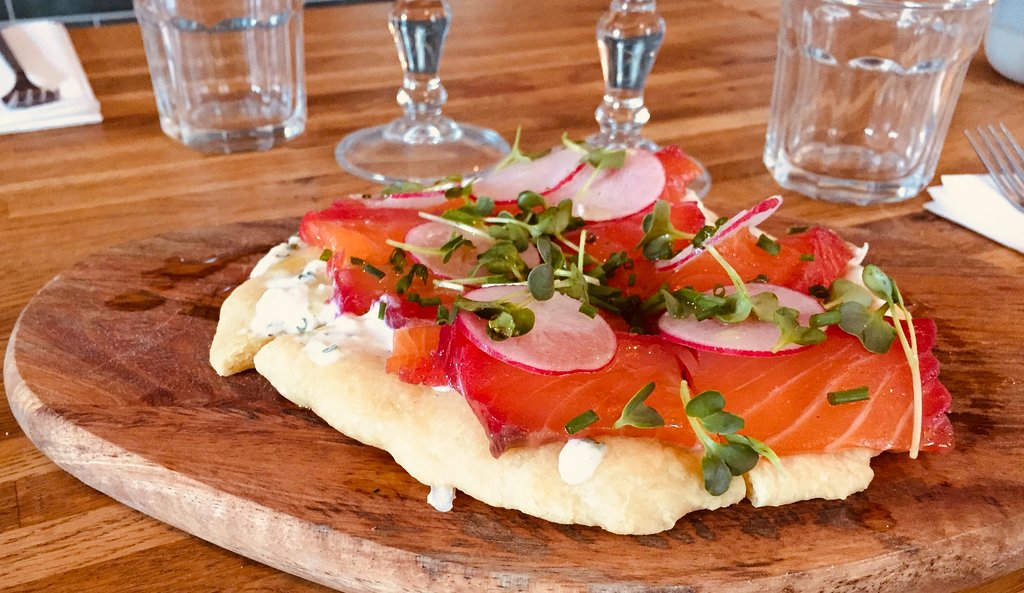 pizzette saumon creme