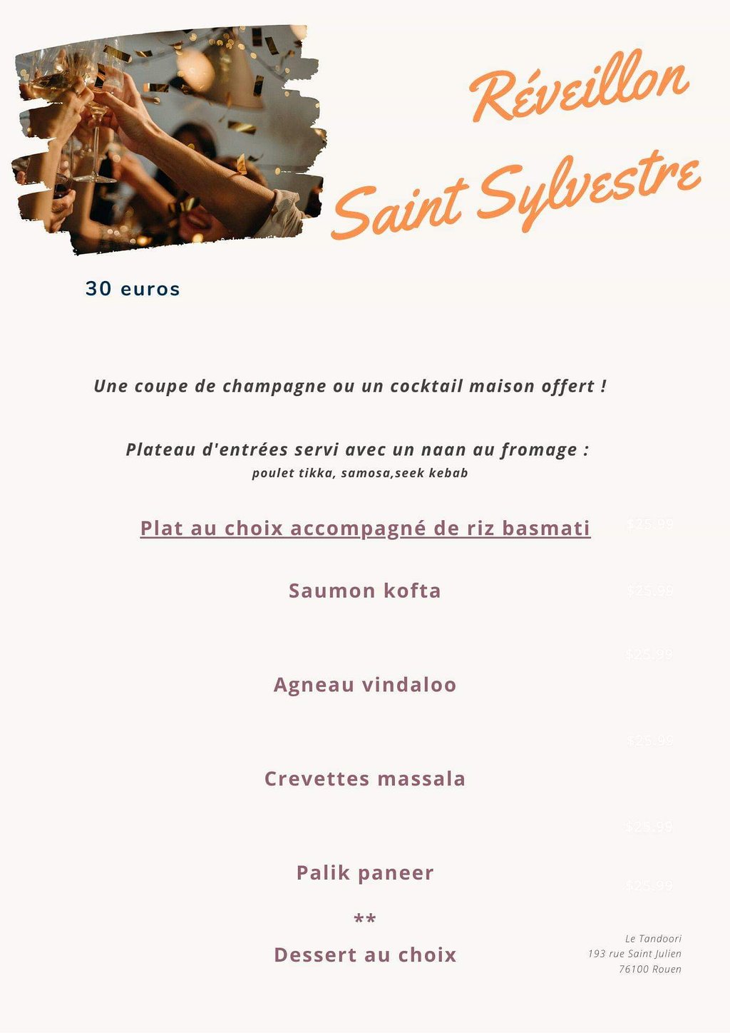 reveillon de la st sylvestre