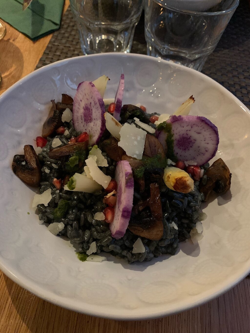 risotto au charbon vegetal