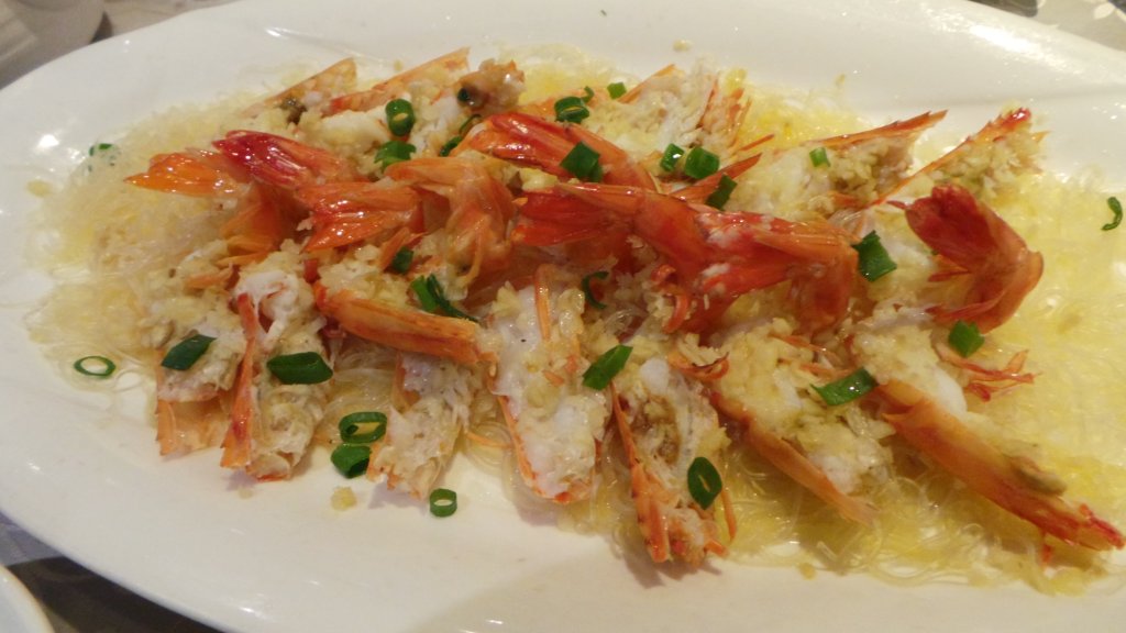 steam big shrimps with