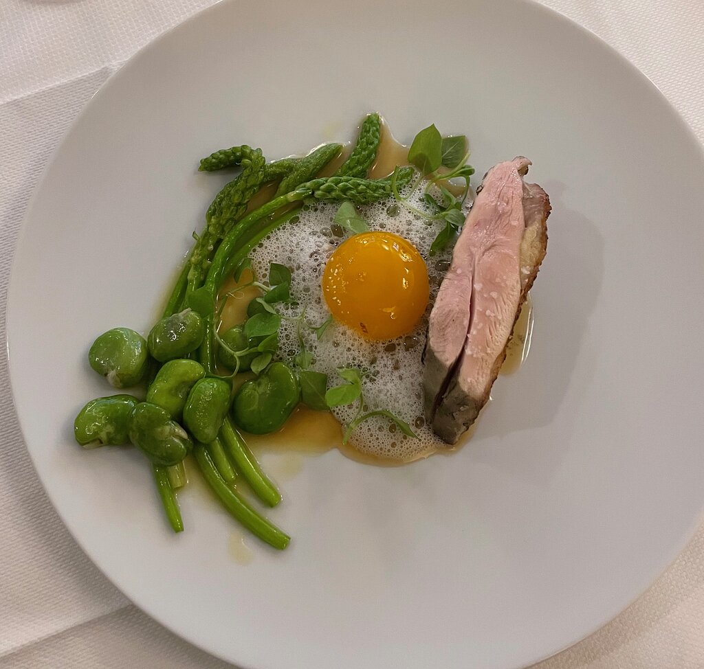 turbot feves et asperges